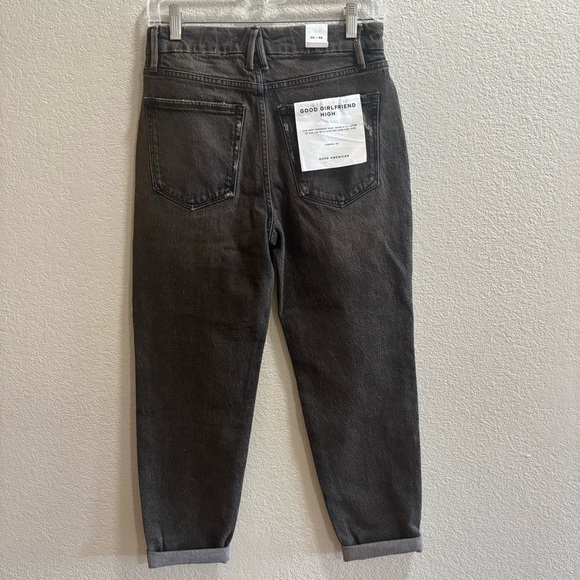 NWT Good American Good Girlfriend High Black Denim Jeans - Picture 4 of 5